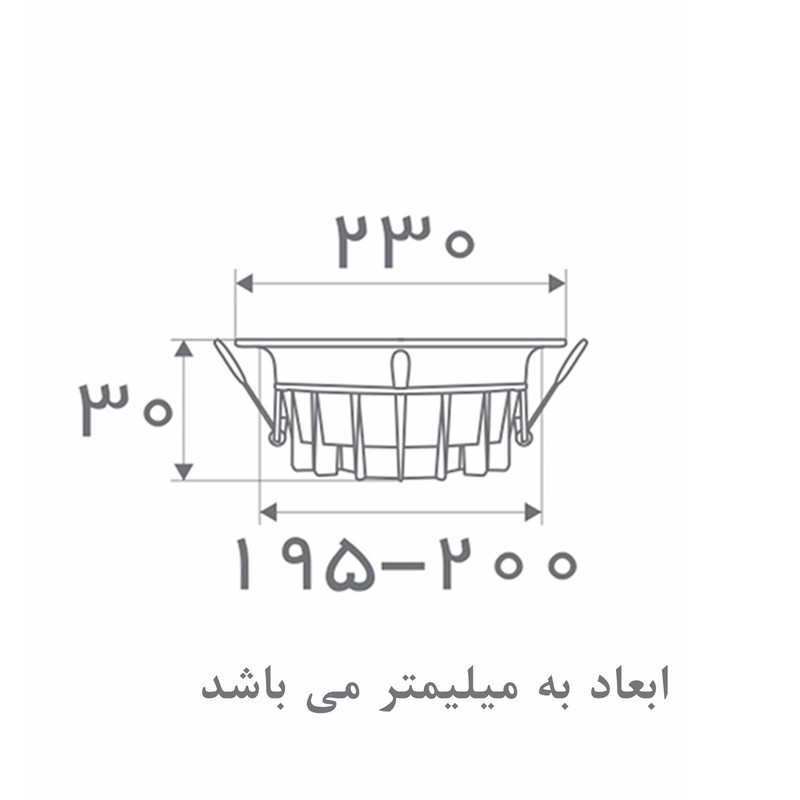 پنل توکار اس ام دی 24 وات افراتاب مدل AF-SDA-24W