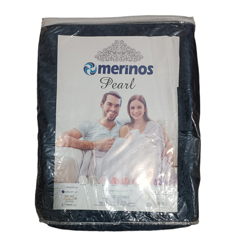 پتو مرینوس مدل Pearl Lacivert دو نفره سایز 220×200 سانتی متر