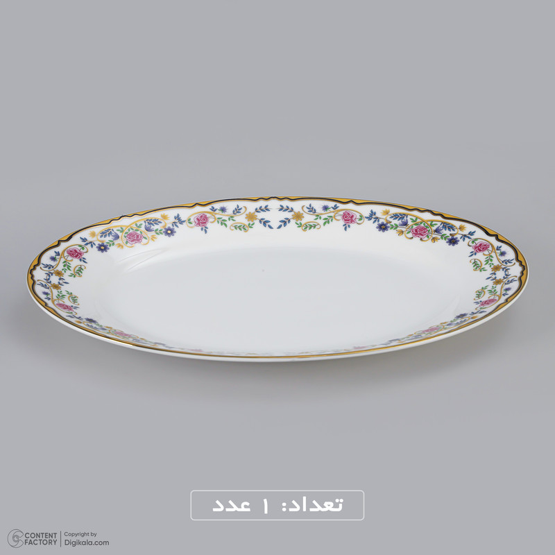 سرویس  غذا خوری 28 پارچه چینی زرین ایران سری ایتالیا اف مدل Golestan 2 درجه عالی