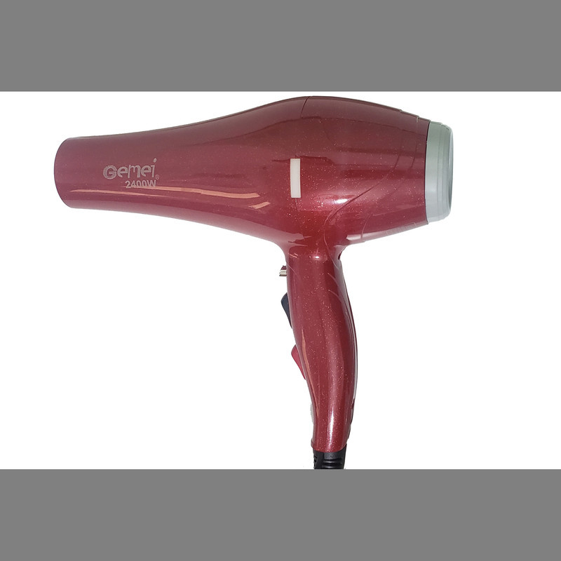 سشوار حرفه‌ای 2400 وات جیمی مدل GM-1753، موتور AC، وزن 1035 گرم، المنت تیتانیوم