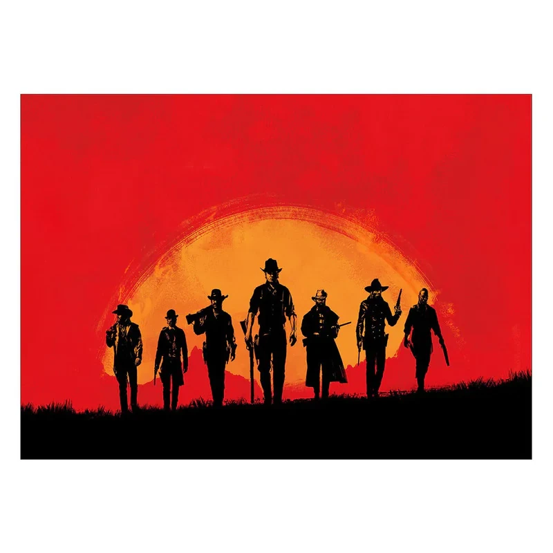 تابلو شاسی ونسونی طرح Red Dead Redemption سایز 30 × 40