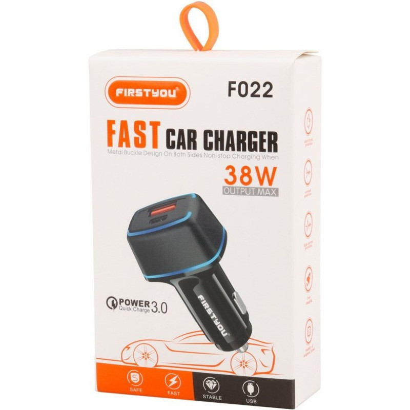 شارژر فندکی 38وات فرست یو مدل F022