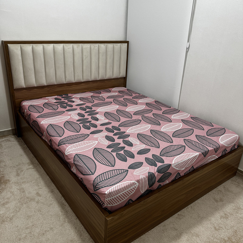 ملحفه ناتوسا مدل کشدار ماکائو دو نفره سایز 160x200 سانتی متر