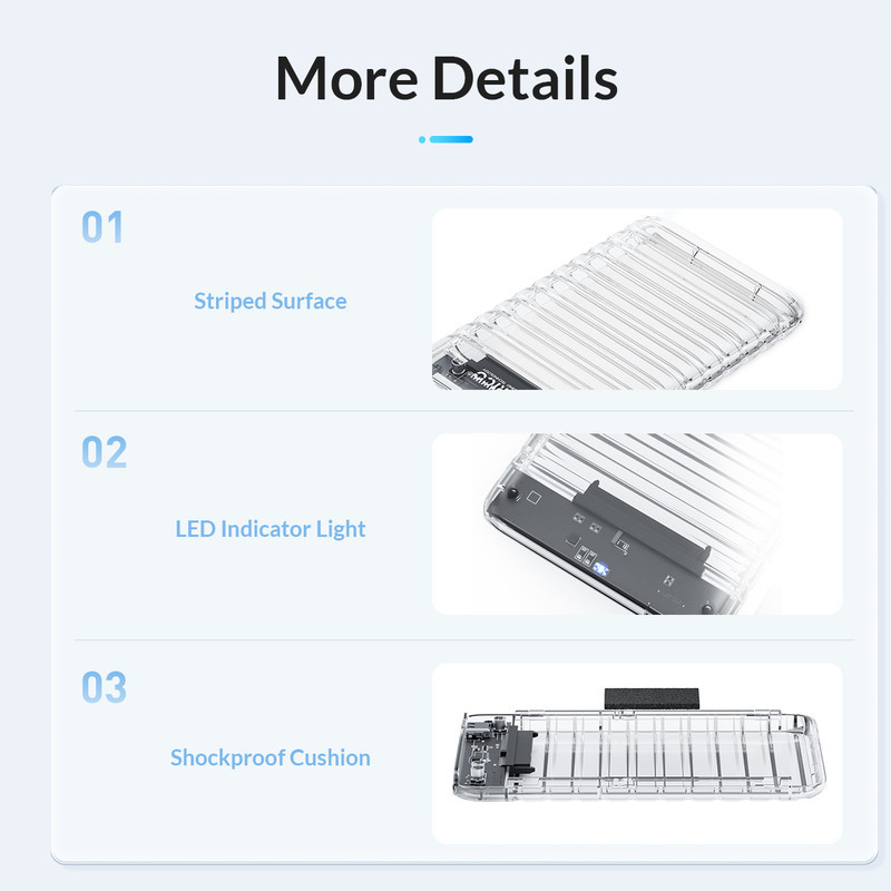 قاب هارددیسک اکسترنال  2.5 اینچی USB 3.0 اوریکو مدل 2139U3-V1
