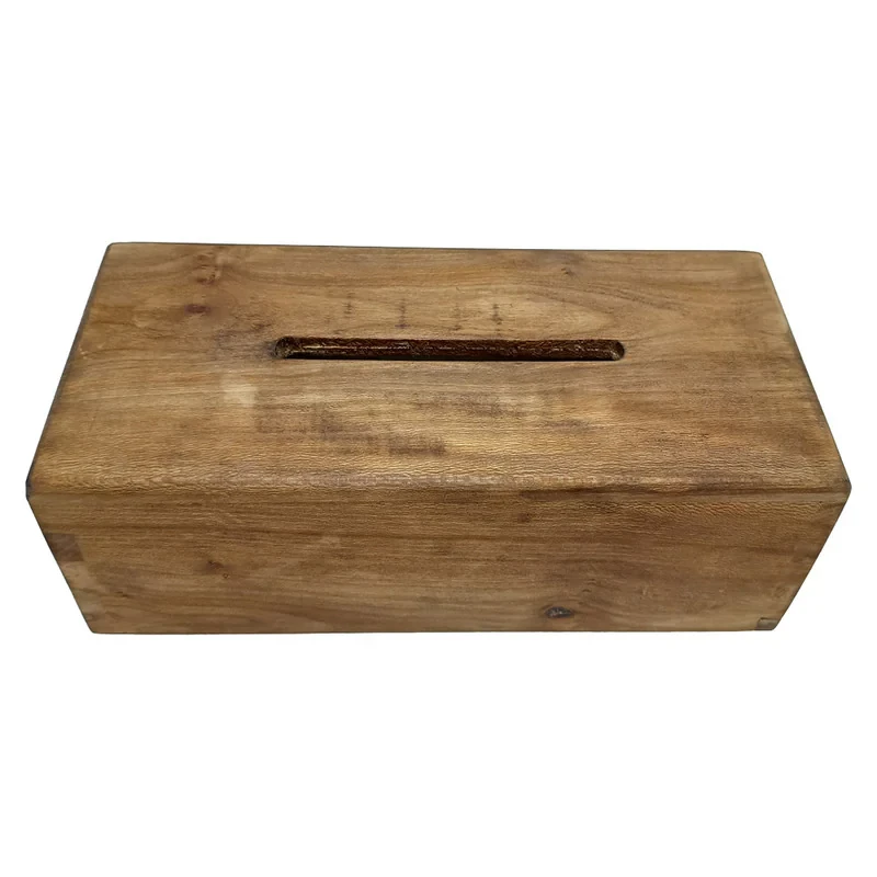 جعبه دستمال کاغذی مدل چوب چنار کد 03