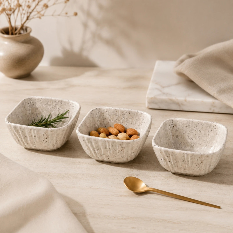 پیاله مدل آبشاری نقطه ای مجموعه 3 عددی