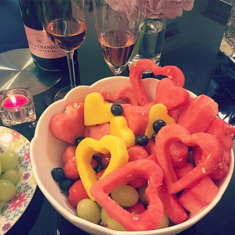 کاتر شیرینی پزی به گز مدل قلب مجموعه 5 عددی