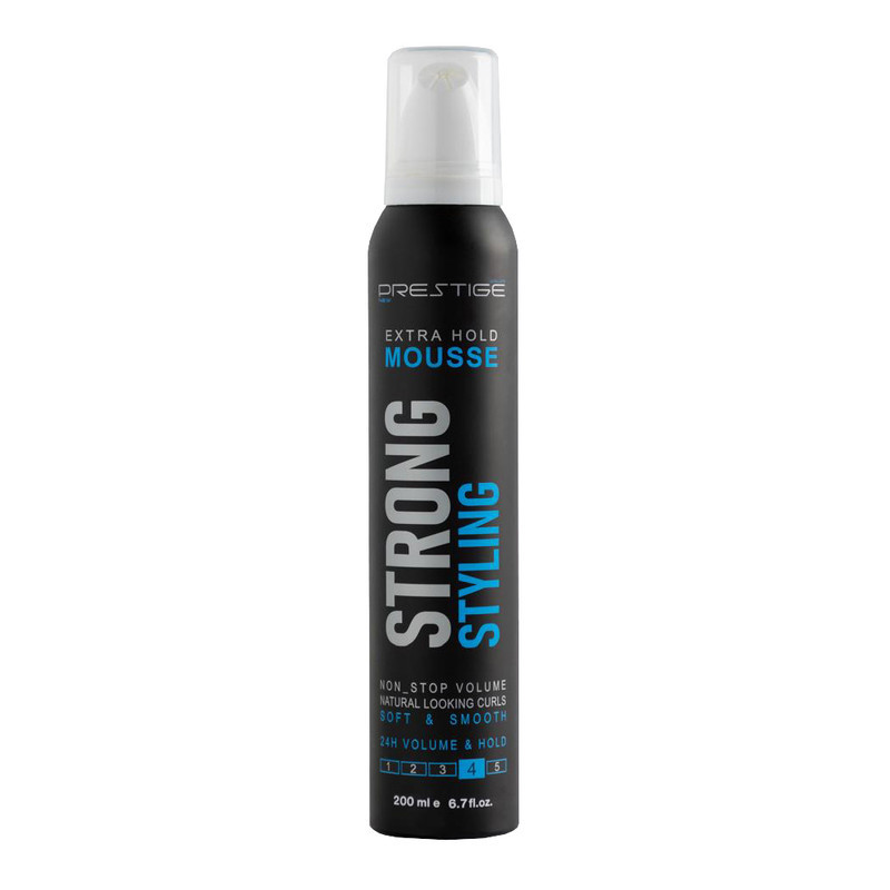 موس مو پرستیژ مدل Strong Styling  مناسب برای انواع مو حجم 200 میلی‌لیتر