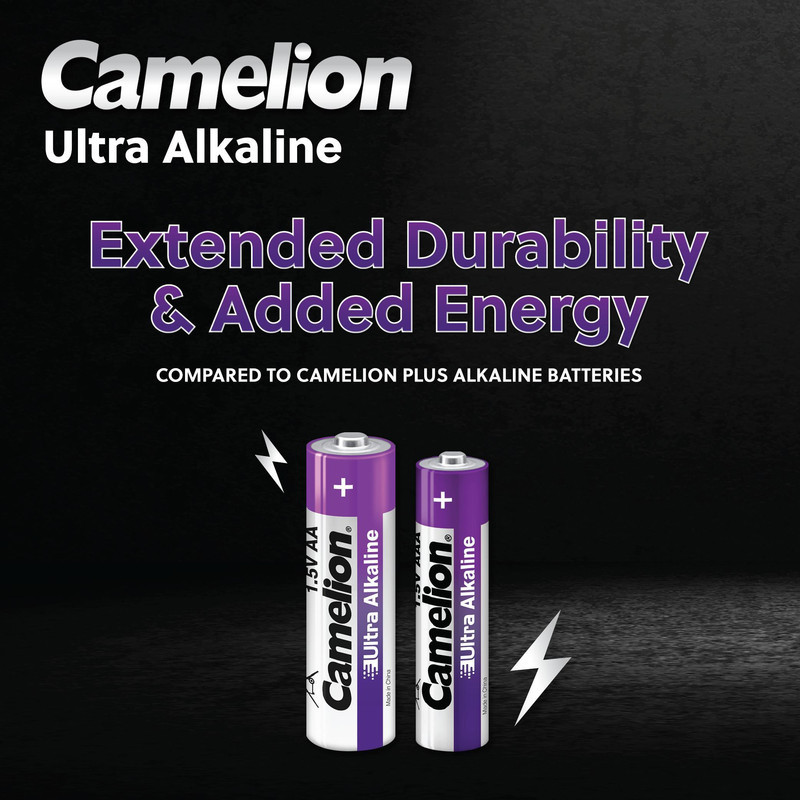 باتری نیم قلمی کملیون مدل  Ultra Alkaline بسته چهار عددی