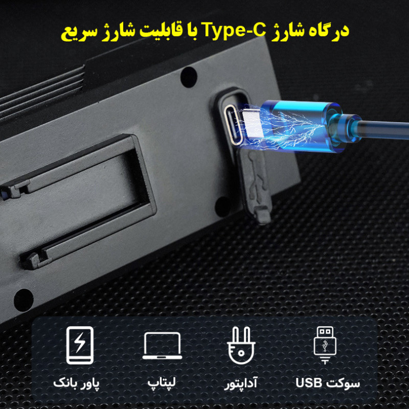 چراغ جلوی دوچرخه مدل خورشیدی کد YC-2808