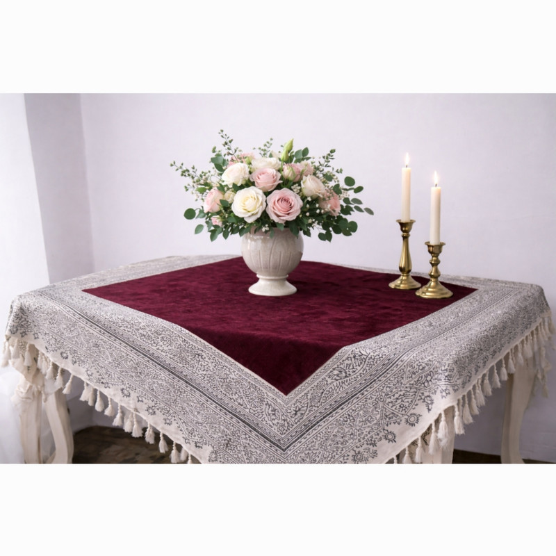 رومیزی مخمل مدل 100-100