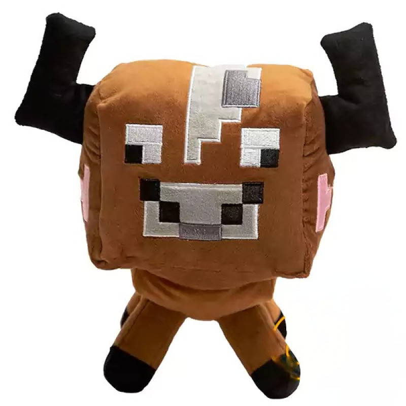 عروسک پولیشی یانیک مدل گاو ماینکرافت ارتفاع 30 سانتی متر