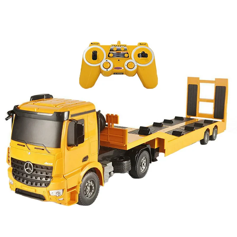 ماشین بازی کنترلی دبل ای مدل Mercedes Benz Arocs Flat Bed Trailer