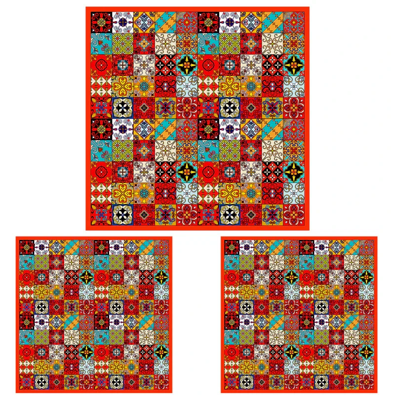 رومیزی سه تکه طرح چهل تکه کد 983
