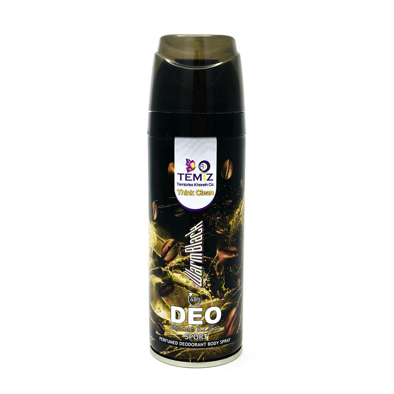 اسپری دئودورانت تمیز مدل warm black حجم 200 میلی لیتر