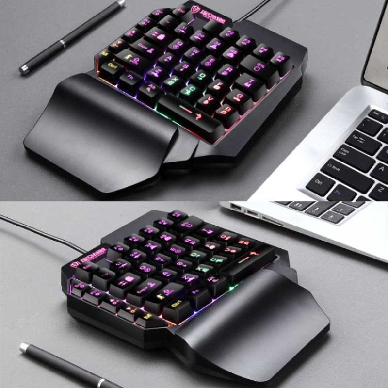 کیبورد گیمینگ شیپادو مدل RGBF6، سوییچ ممبران، Tenkeyless، نورپردازی LED RGB