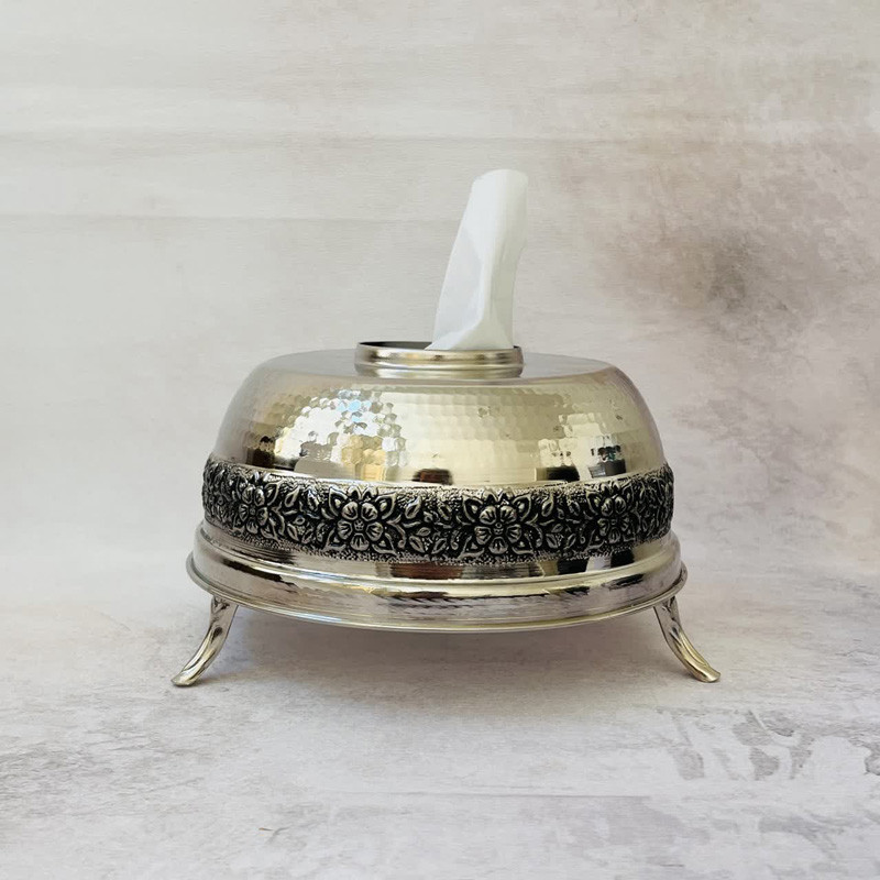 جعبه  دستمال کاغذی مسی کد ZH412
