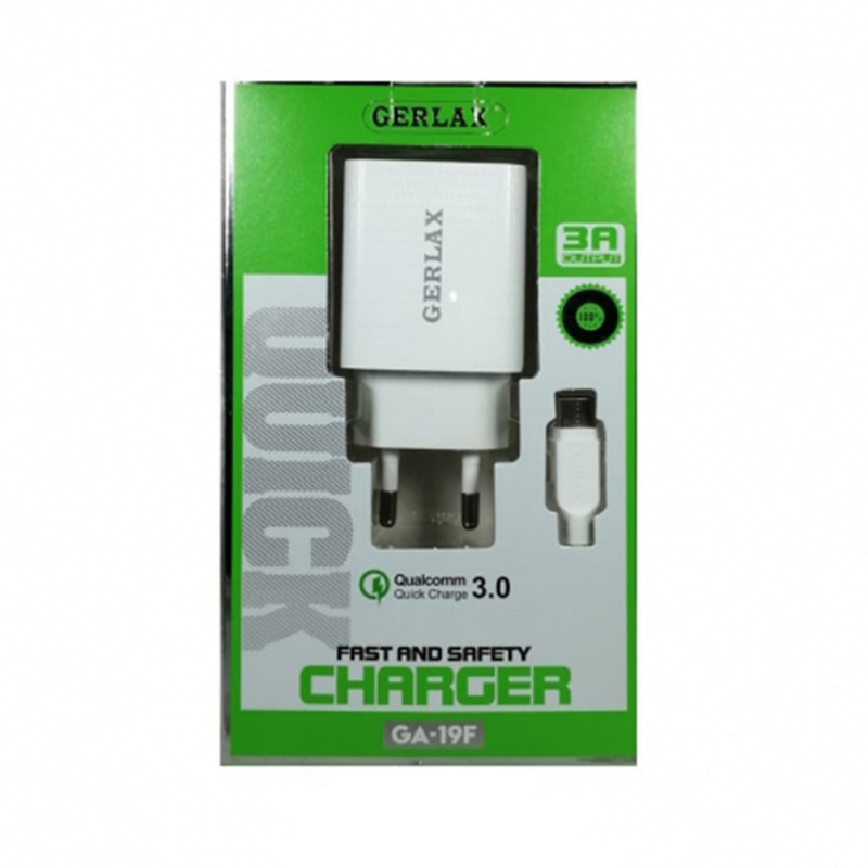 شارژر دیواری جرلکس مدل GA-19 به همراه کابل تبدیل USB-C