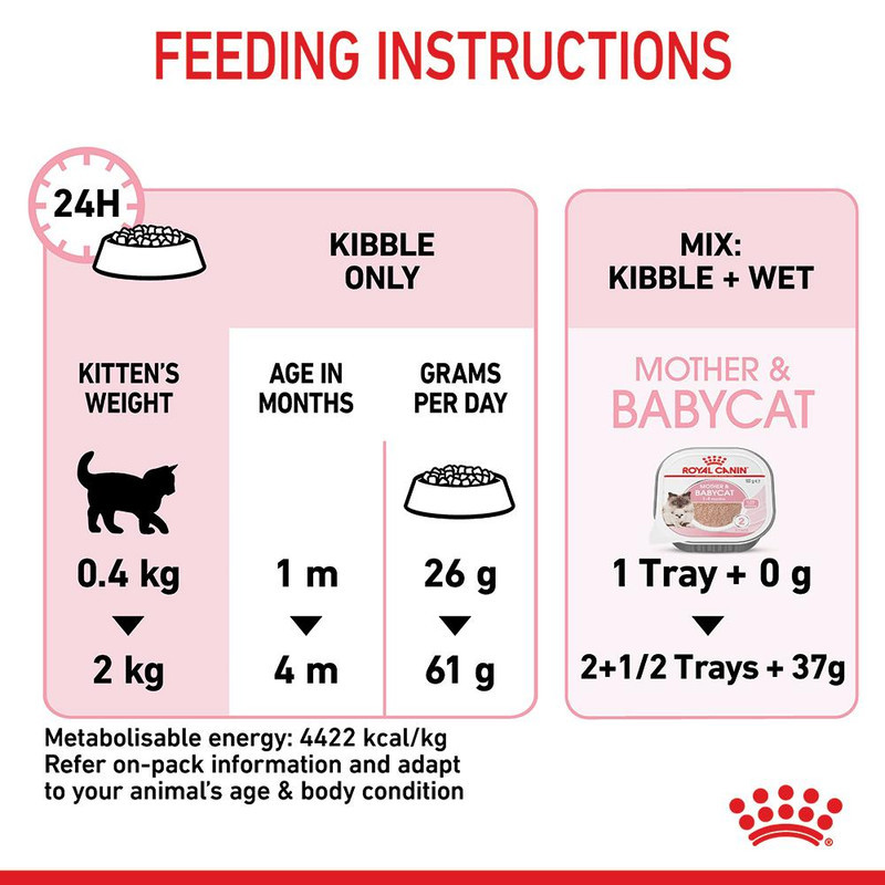 غذای خشک مادر و بچه گربه رویال کنین مدل Mother & Baby Cat وزن 10 کیلوگرم