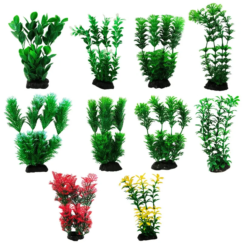 گیاه تزیینی آکواریوم کد S02 مجموعه 10 عددی