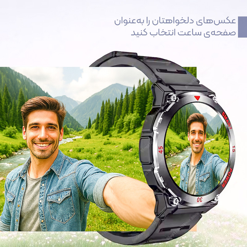 ساعت هوشمند 48 میلی‌متری لـونکس مدل C͏2͏1͏X͏2͏ با بند سیلیکونی