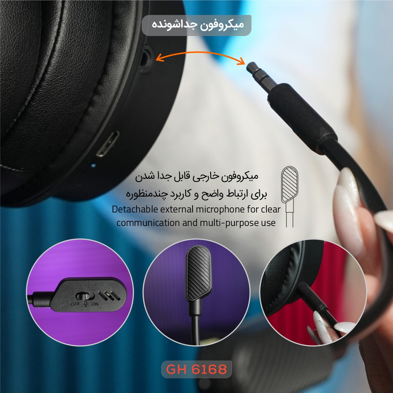 هدست گیمینگ بی سیم تسکو مدل GH 6168 Odinos به همراه دانگل