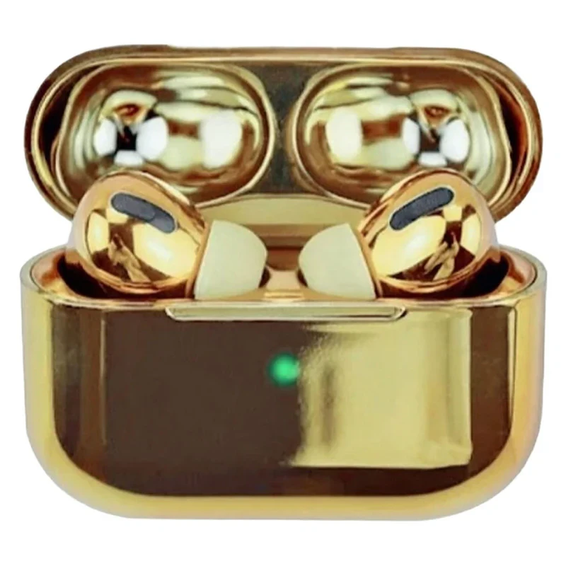 هدفون بلوتوثی اپل AirPods Pro NEW GLD با نویز کنسلینگ فعال (ANC)، درگاه شارژ USB Type-C، دارای پشتیبانی از فرمان لمسی، مقاوم در برابر رطوبت و عرق