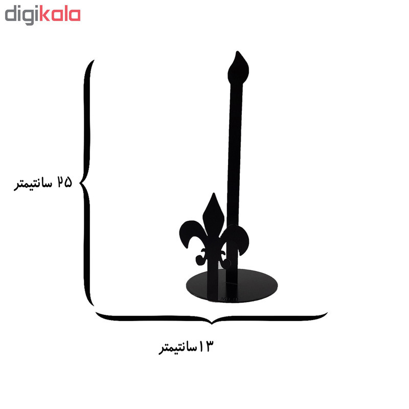 پایه رول دستمال کاغذی ملو طرح ارکیده1 کد KMJ14