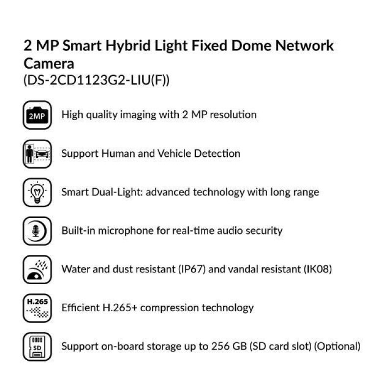 دوربین مداربسته آنالوگ هایک ویژن مدل DS-2CD1123G2-LIU