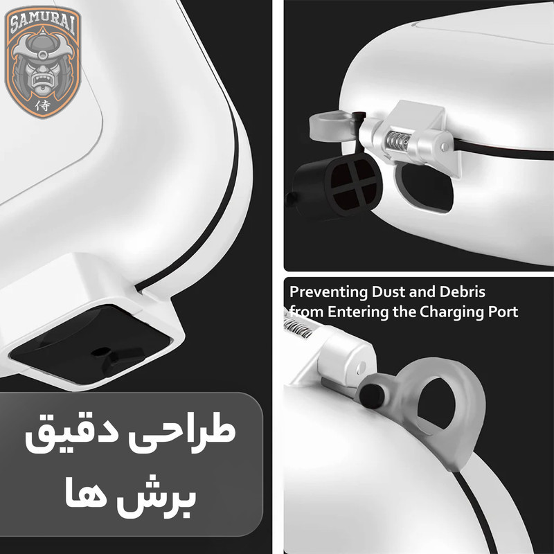 کاور سامورایی مدل Quad-38 مناسب برای کیس هدفون سامسونگ Galaxy Buds Live  Buds Pro  Buds 2  Buds 2 Pro  Buds FE  Buds Core