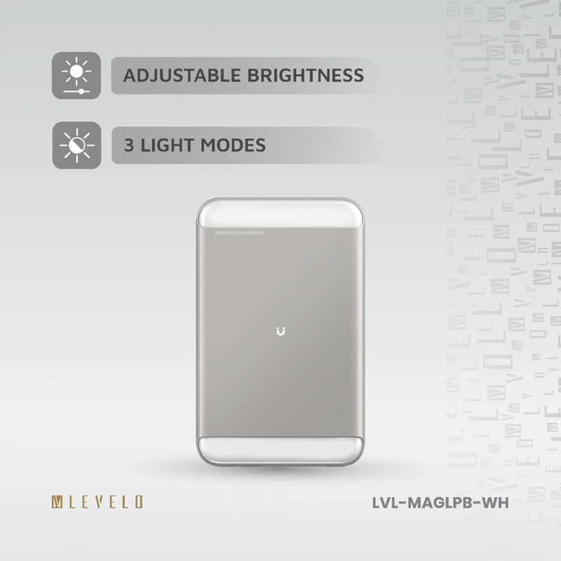 پاوربانک 20 وات لِولو مدل MagLight ظرفیت 8000 میلی‌آمپرساعت