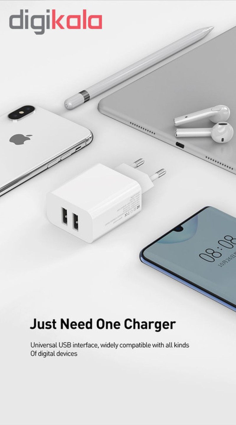 شارژر دیواری مک دودو مدل CH-6721 به همراه کابل تبدیل USB-C