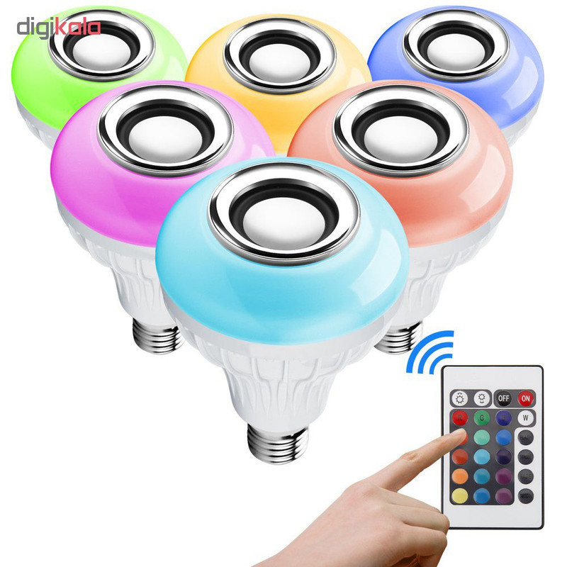 لامپ و اسپیکر بلوتوث هوشمند کد Smart LED Music Bulb