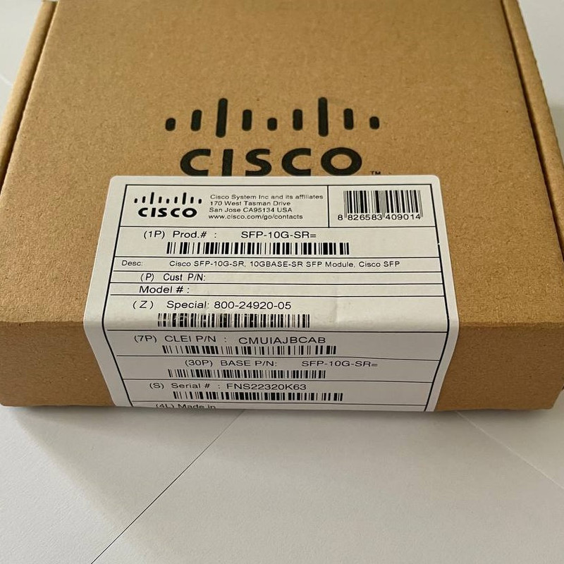 ماژول فیبر نوری سیسکو مدل SFP-10G-SR