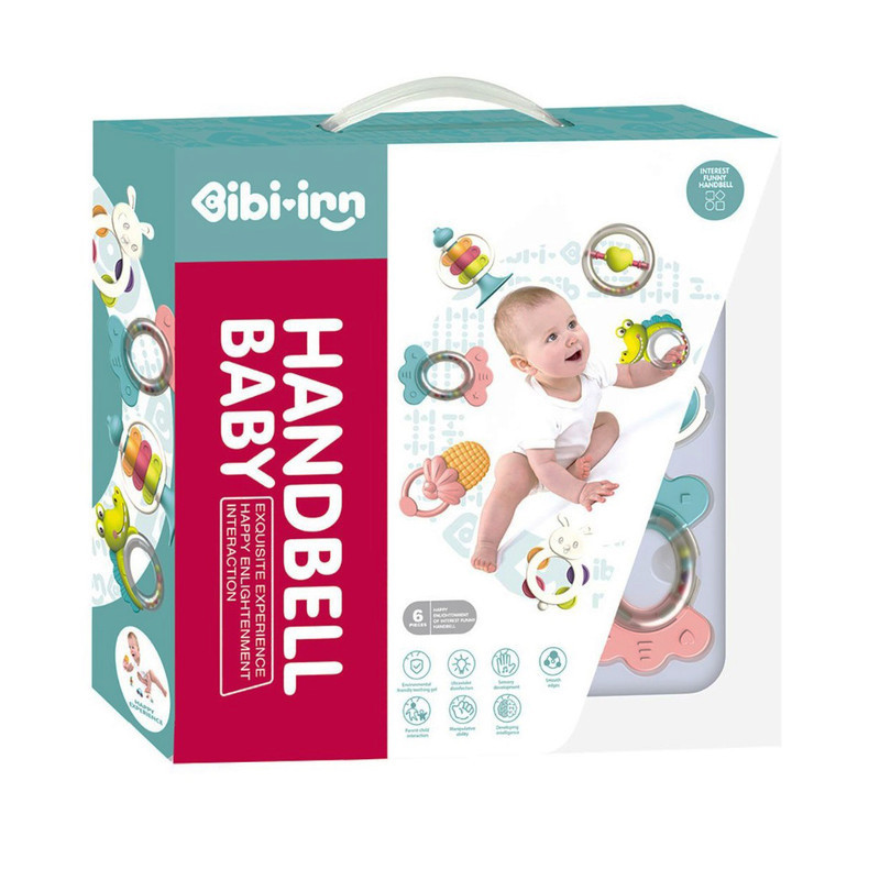جغجغه بی بی این مدل HANDBELL BABY کد 69-608 مجموعه 6 عددی