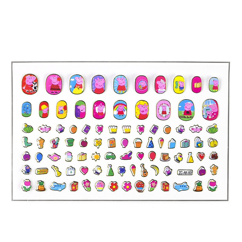 برچسب لنز ناخن مدل pepa pig