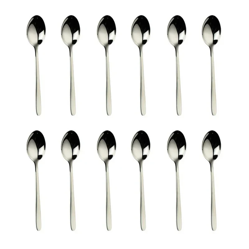 قاشق چای خوری گیلدا مدل دونا براق مجموعه 12 عددی