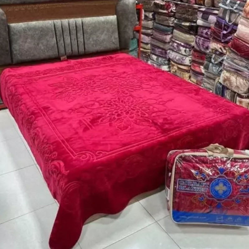 پتو گلبافت مدل برتر گل برجسته الوان سایز 160x220 سانتی متر