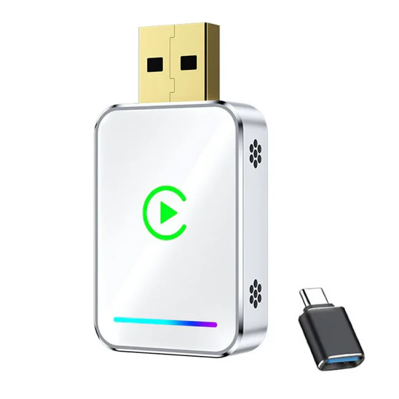 کارپلی و اندروید اتو مدل Wireless CarPlayAndroid Auto Q1JS به همراه مبدل USB به USB-C