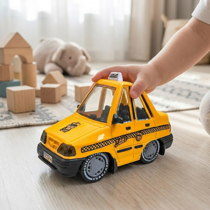 ماشین بازی مدل پراید تاکسی وروجک