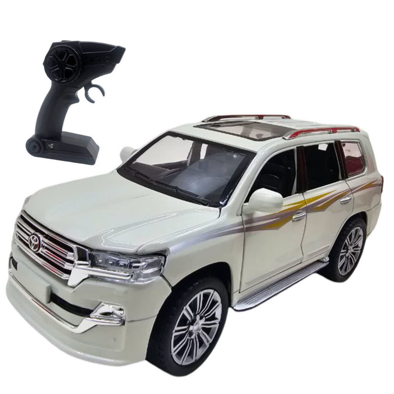 ماشین بازی کنترلی ناب سل مدل تویوتا لندکروز فلزی شارژی چراغدار Toyota Land Cruiser Rechargeable Remote Control Game Machine