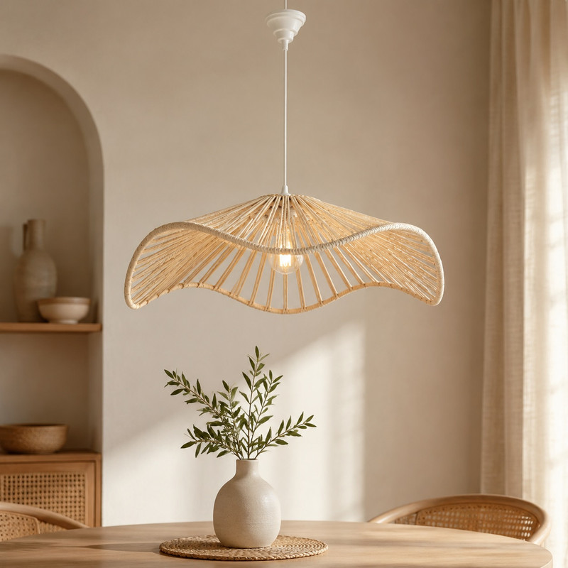 لوستر بافتنی مدل مکرومه طرح موج کد RL03
