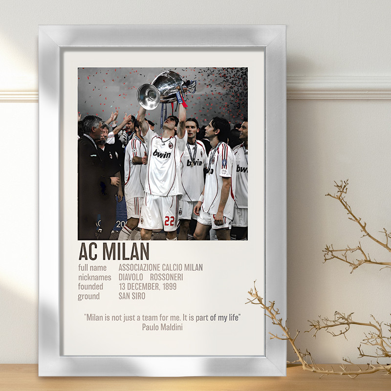 تابلو خندالو طرح آث میلان (Ac Milan) کد F13468