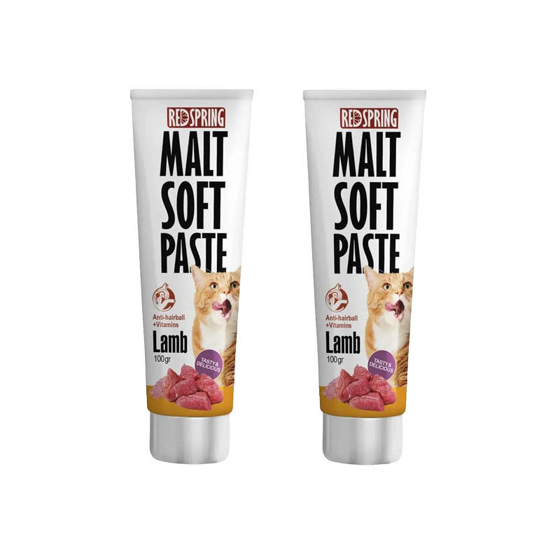 خمیر مالت گربه رداسپرینگ مدل Malt Soft Paste Lamb با طعم گوشت بره بسته 2 عددی