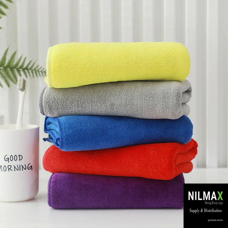 دستمال نظافت خانه و آشپزخانه میکروفایبر، حوله‌ای نیلمکس مدل  NILMAX H005  بسته 3 عددی