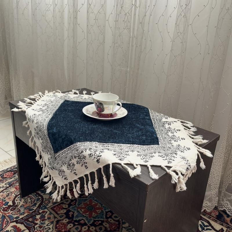 رومیزی قلمکار مدل مخمل و‌ قلمکار کد 40
