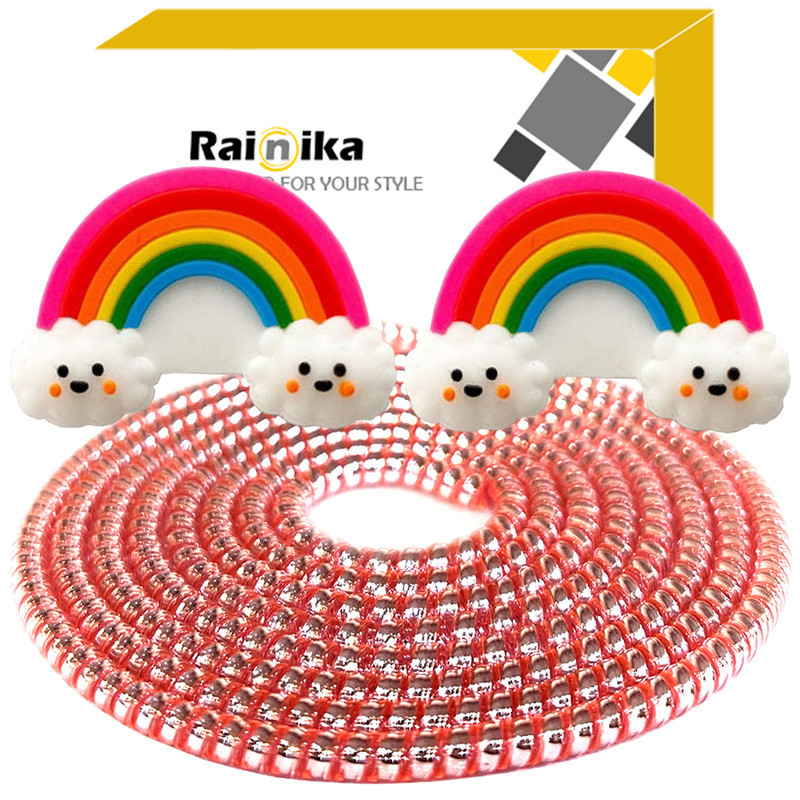 محافظ کابل شارژ و هندزفری رینیکا مدل Rainbow KK 03 مجموعه 3 عددی