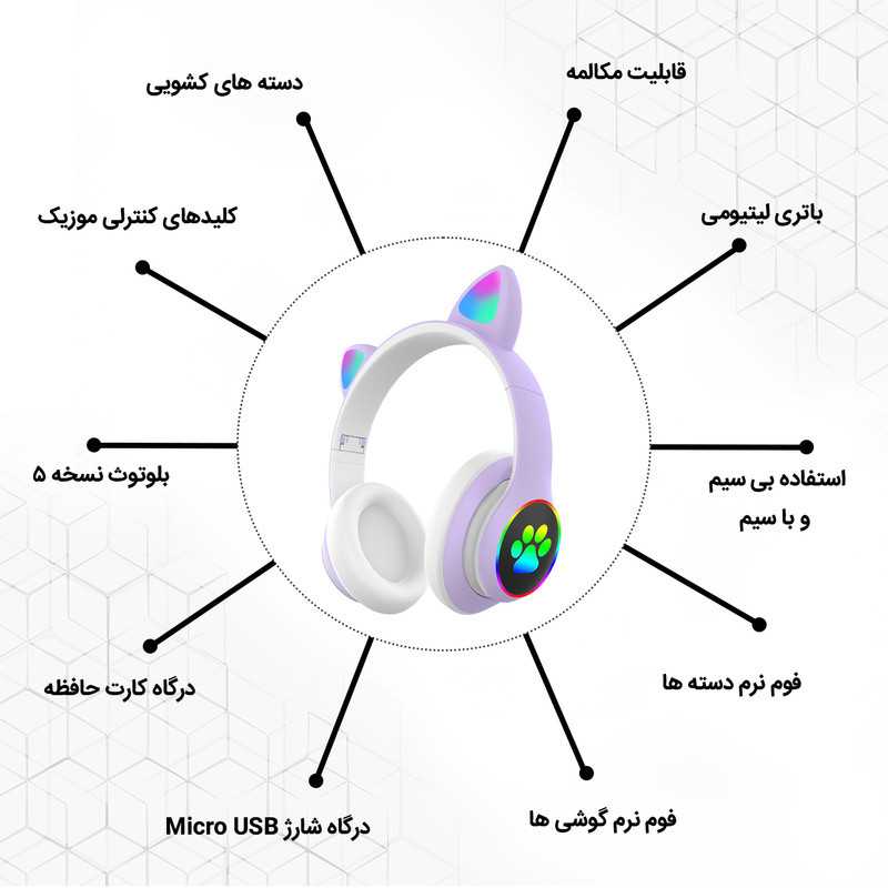 هدفون بلوتوثی مدل STN-28