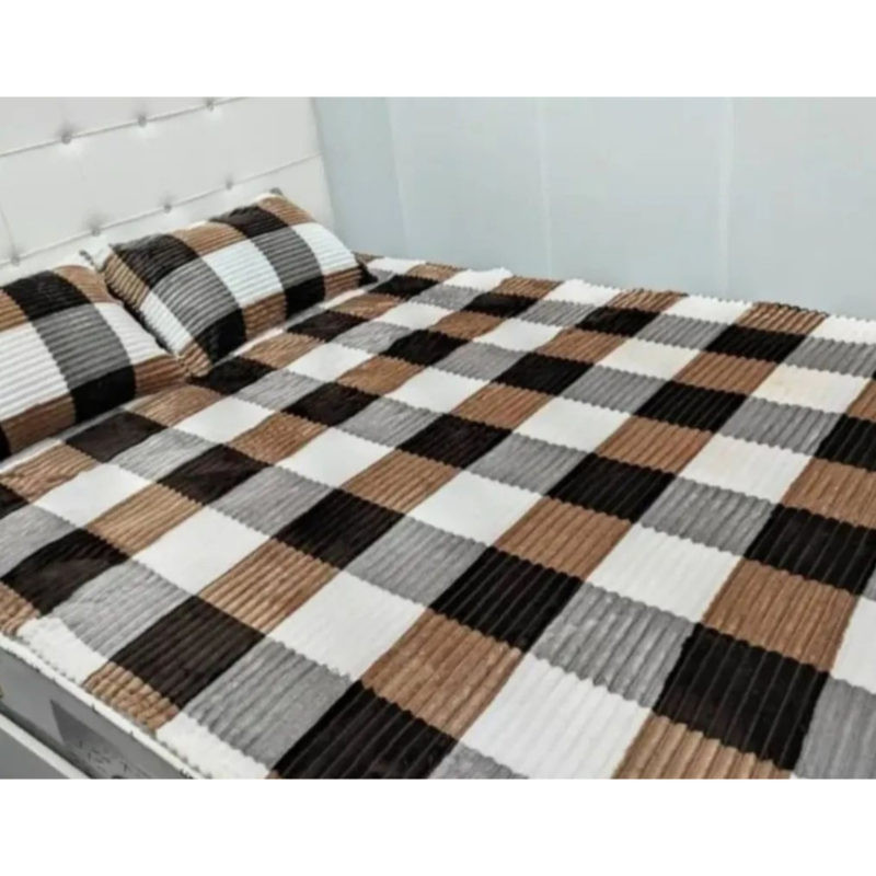 پتو مدل پلیسه چهار خونه سایز200*150 سانتی متر