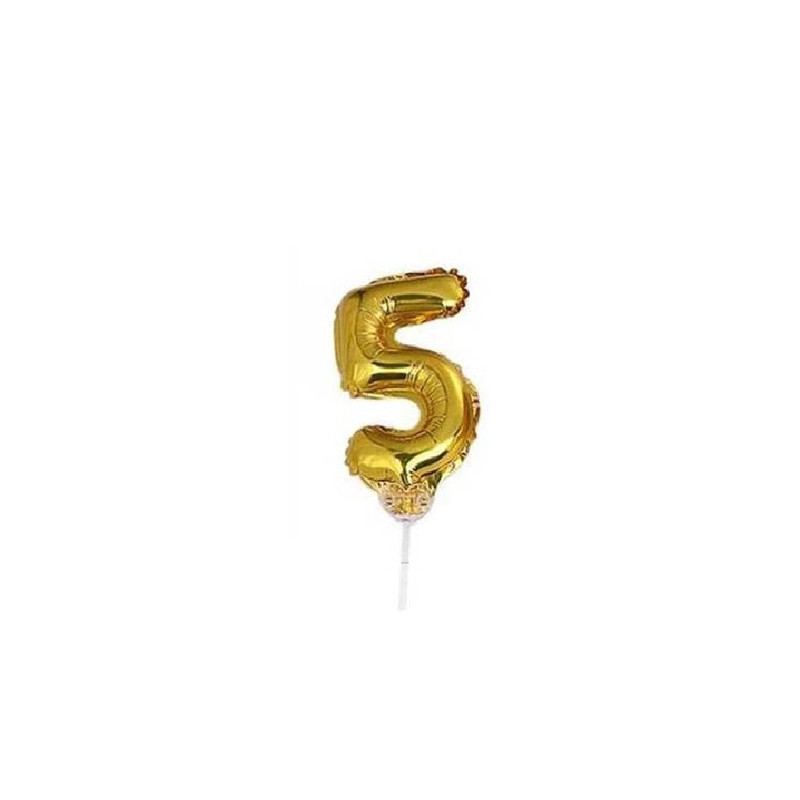 بادکنک فویلی مدل عدد روی کیک شماره 5 کد NH-1